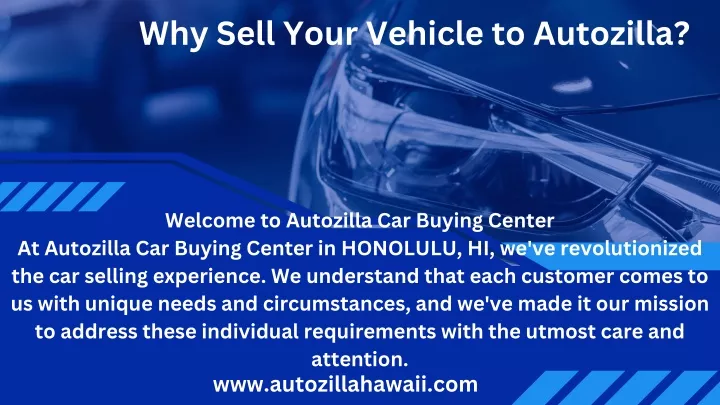 why sell your vehicle to autozilla