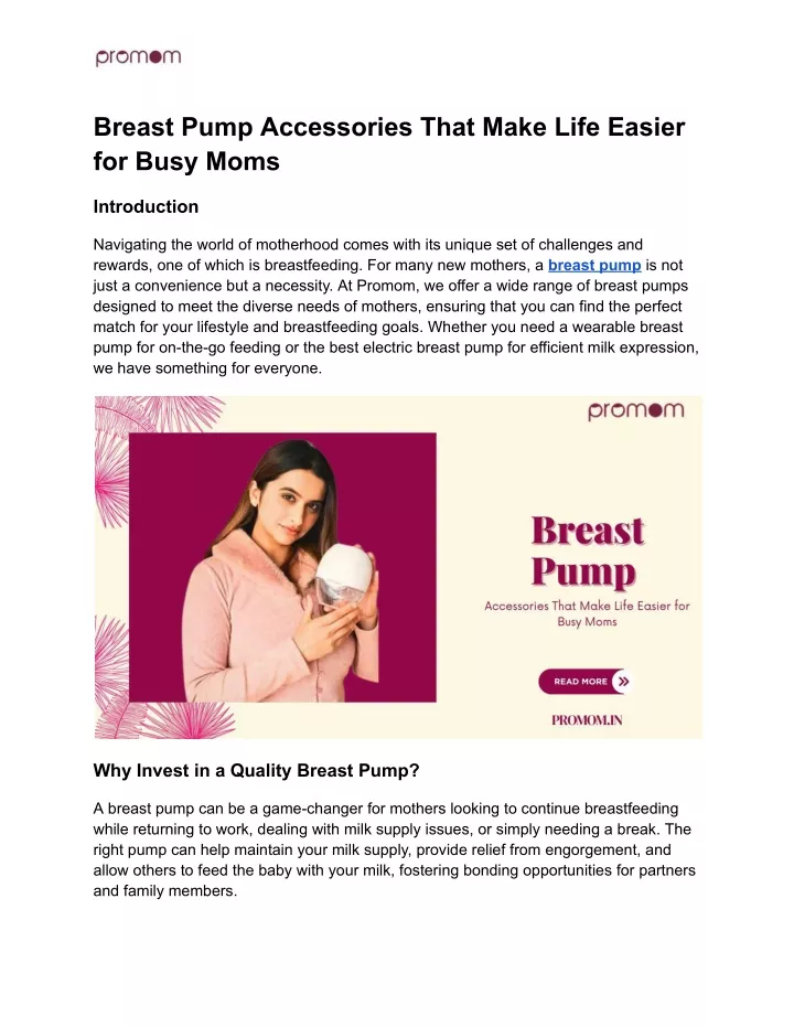 breast pump accessories that make life easier