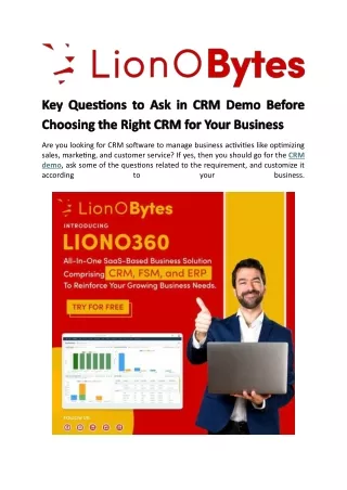 key questions to ask in crm demo before