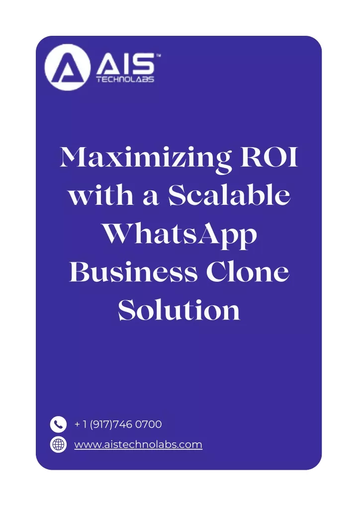 maximizing roi with a scalable whatsapp business