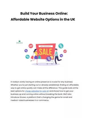 Cheap websites for sale UK