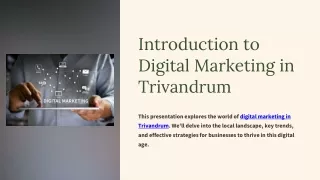 introduction to digital marketing in trivandrum