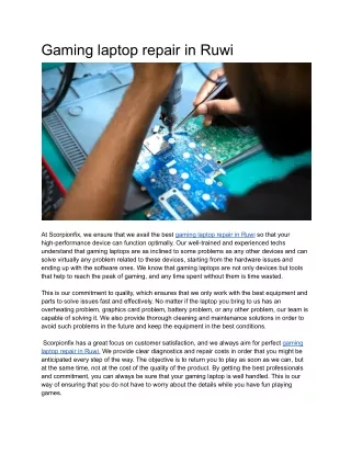 Gaming laptop repair in Ruwi