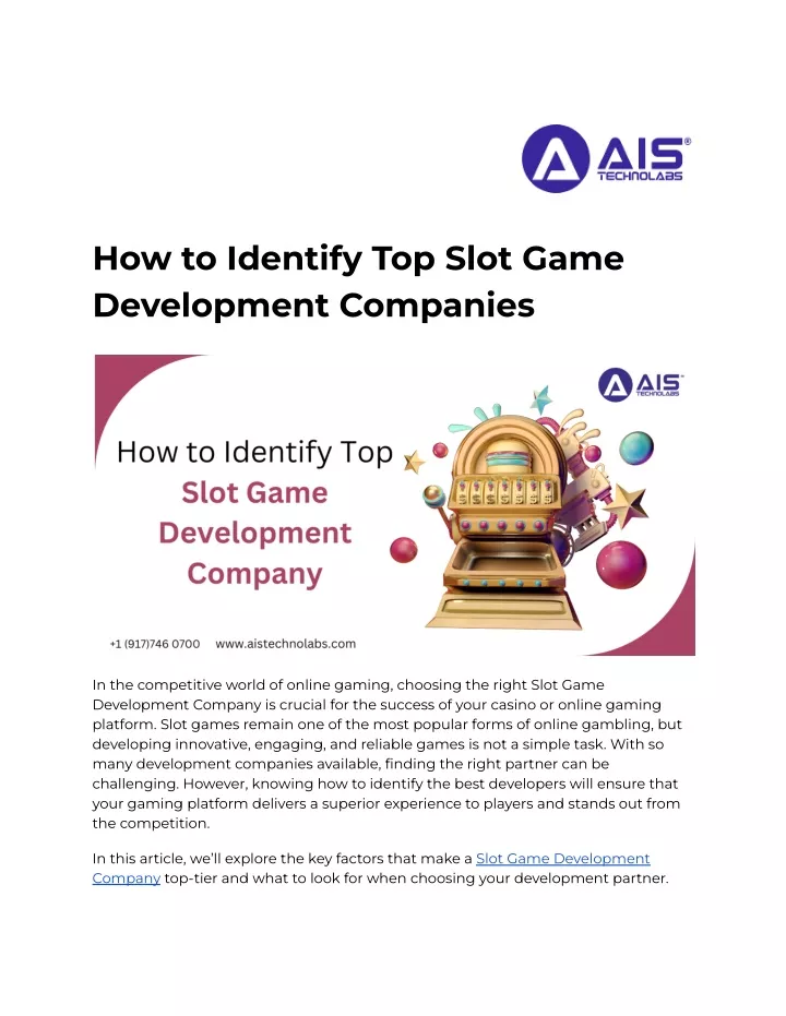 how to identify top slot game development