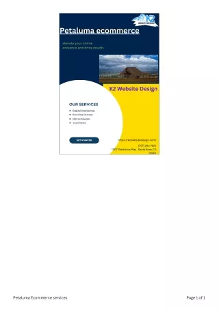 add a subheading petaluma ecommerce