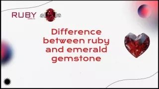 Differences Between Ruby And Emerald Gemstone