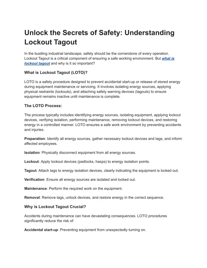 unlock the secrets of safety understanding