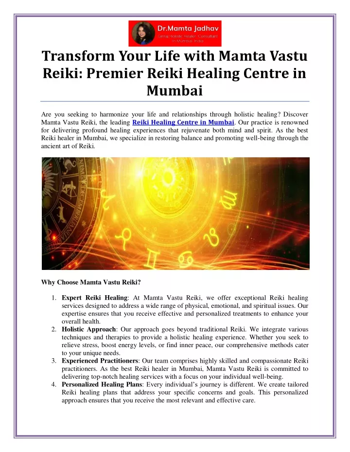 transform your life with mamta vastu reiki