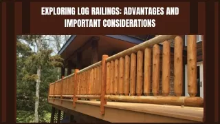 Beautiful Log Railings Installation Services