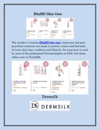 EltaMD Skin Care,dermsilk.com