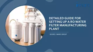 RO Water Filter Manufacturing Plant Project Report Setup