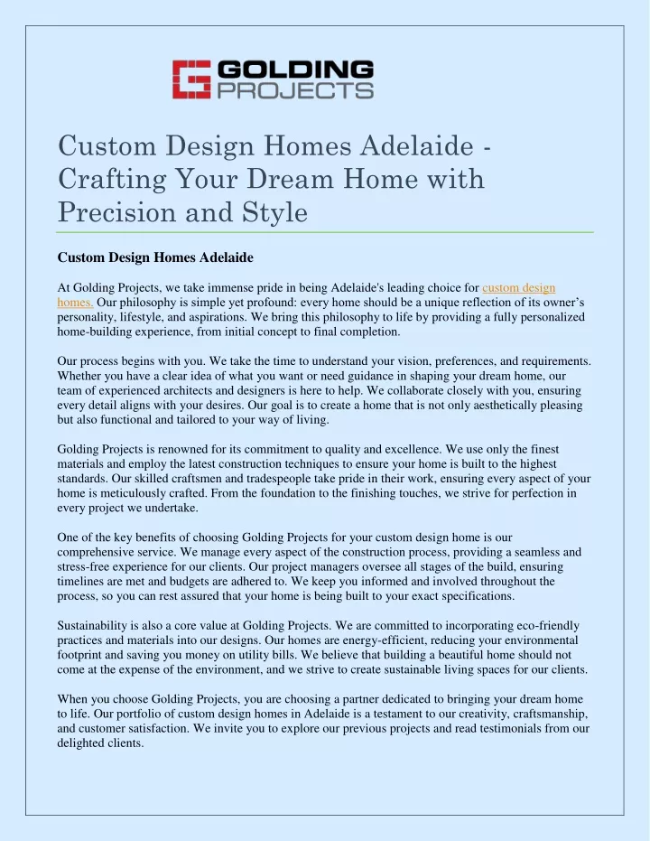 custom design homes adelaide crafting your dream