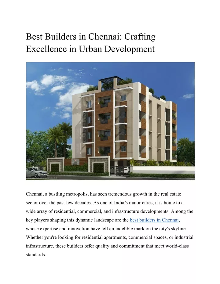 best builders in chennai crafting excellence