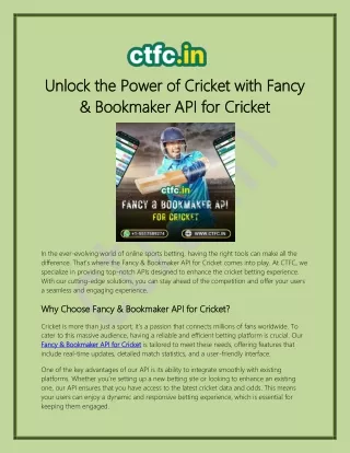 unlock the power of cricket with fancy unlock