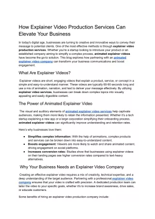 _How Explainer Video Production Services Can Elevate Your Business