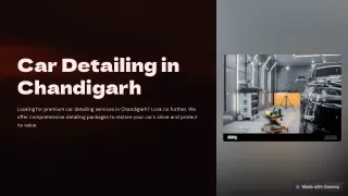 Car detailing in Chandigarh