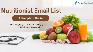Nutritionist Email List - A Complete Guide