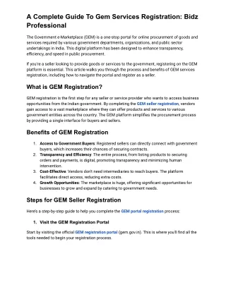 A Complete Guide To Gem Services Registration_ Bidz Professional