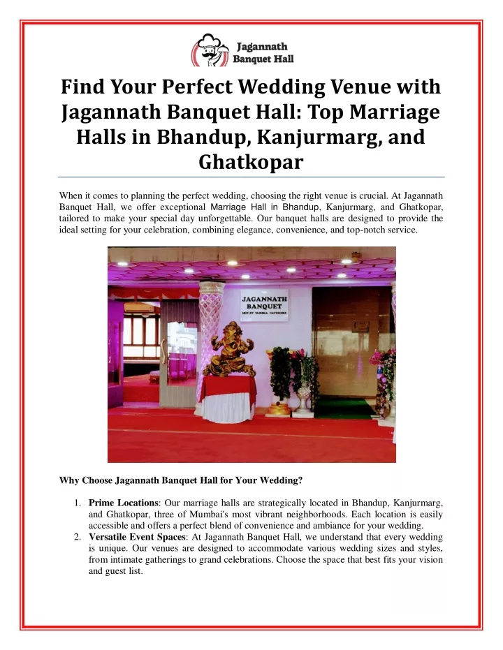 find your perfect wedding venue with jagannath