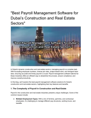best payroll management software for dubai