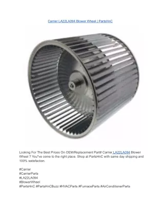 Carrier LA22LA094 Blower Wheel _ PartsHnC
