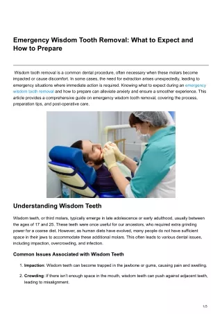 emergency wisdom tooth removal what to expect