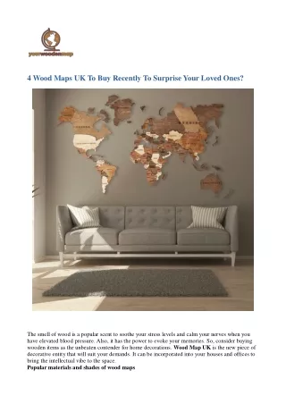 4 wood maps uk to buy recently to surprise your