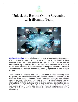 unlock the best of online streaming with ibomma
