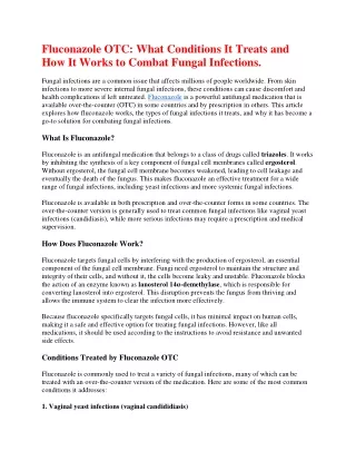 Fluconazole OTC.