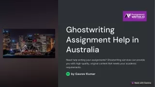ghostwriting assignment help in australia