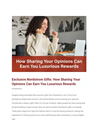 Exclusive Nordstrom Gifts_ How Sharing Your Opinions Can Earn You Luxurious Rewards (1)