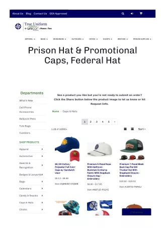 Promotional Caps & Jail Hat | TrueUniform Federal Ammo Hat