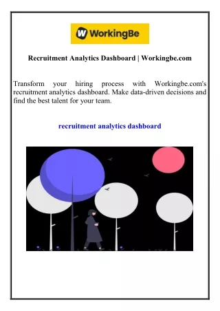 Recruitment Analytics Dashboard | Workingbe.com