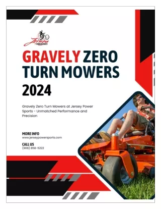 Gravely Zero Turn Mowers at Jersey Power Sports: Efficiency and Precision