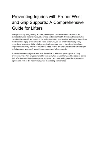 Preventing Injuries with Proper Wrist and Grip Supports_ A Comprehensive Guide for Lifters