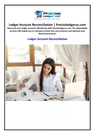 Ledger Account Reconciliation | Preciseledgerus.com