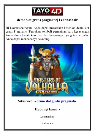 demo slot gratis pragmatic leannashair