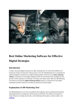 Best Online Marketing Software for Effective Digital Strategies