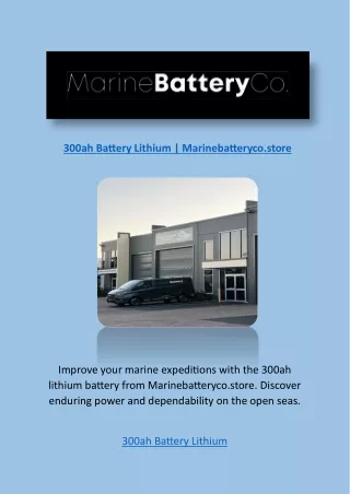 Lightweight Marine Battery | Marinebatteryco.store