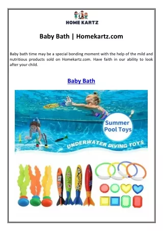 Baby Bath  Homekartz.com