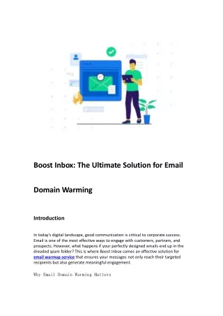 The Ultimate Solution for Email Domain Warming