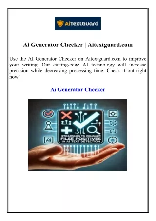 Ai Generator Checker | Aitextguard.com