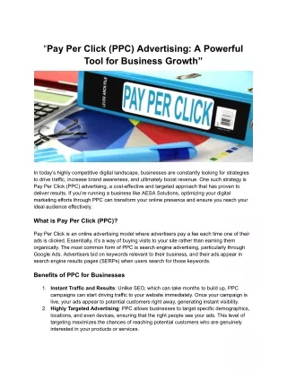 “Pay Per Click (PPC) Advertising_ A Powerful Tool for Business Growth”