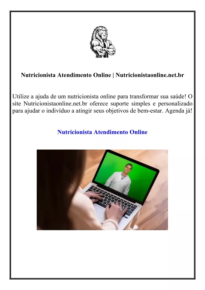 nutricionista atendimento online