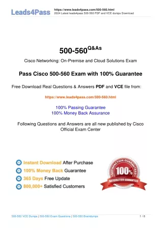 Cisco 500-560 Dumps Exam Questions-actual Practice Materials Shared in September