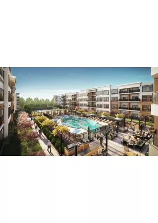 Stunning 3D Visualization of Apartment Exterior and Pool Design in Surat, Gujara
