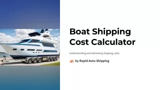boat shipping cost calculator