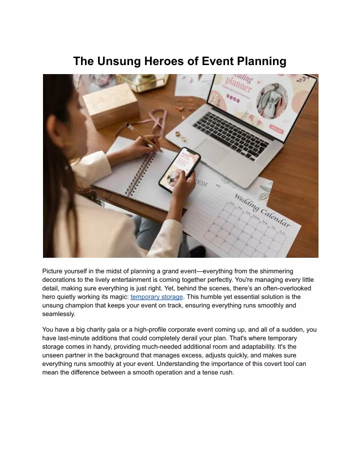 the unsung heroes of event planning