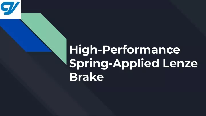 high performance spring applied lenze brake