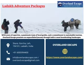 Ladakh Adventure Packages